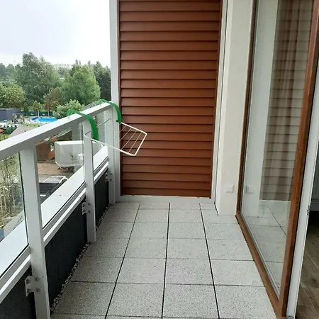 Tropikalny Prywatny Taras Na Dachu Z Widokiem Na Morze Apartamento Sianożęty