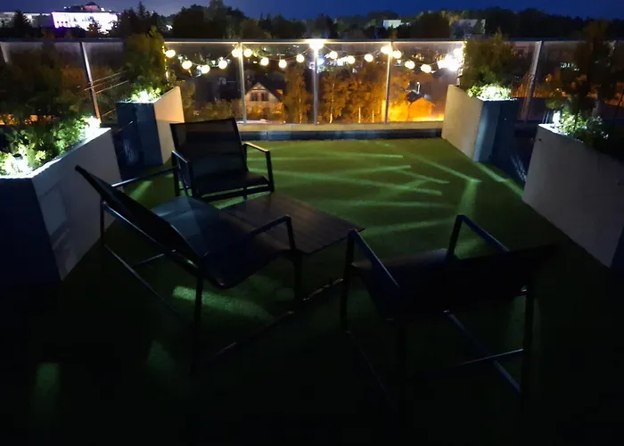 Tropikalny Prywatny Taras Na Dachu Z Widokiem Na Morze Apartamento